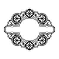 Steampunk Gears Frame, Geometric , Illustration vector