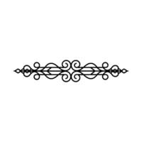 Elegant Black Scrollwork Element on White vector