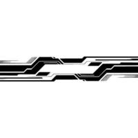Abstract Tech Border Black Geometric on Gradient Background vector