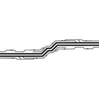 Minimalist Tech Circuit Line on White Background vector