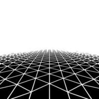 Black White Geometric Grid Perspective, Abstract Background vector