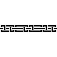 Minimalist Geometric Border Black Chain Pattern on Cream Background vector