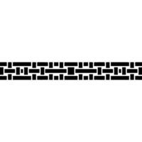 Black Geometric Woven Border on Gradient Background vector