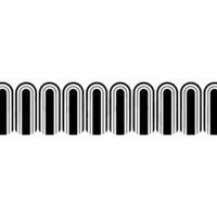 Minimalist Archway Pattern in Black and White, Geometric vector