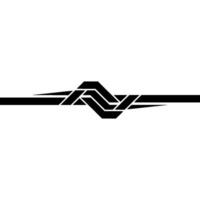 Minimalist Geometric Knot Line Art Illustration, Elegant Element vector