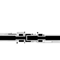 Minimalist Tech Background Circuitry Abstract in Black White vector