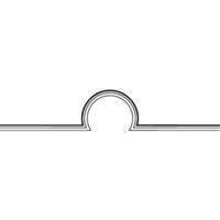 Minimalist Archway Black Lines on White Background vector