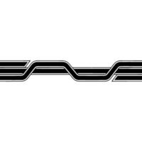 Modern Retro , Black Lines on White, Minimalist Abstract vector