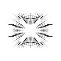 Abstract Tech Grid Modern Geometric Element on White vector