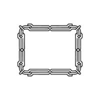 Geometric Frame, Minimalist Black White Element vector