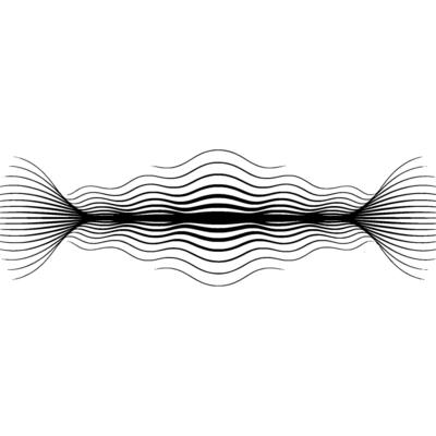 Abstract Black Lines on White, Wavy Optical Illusion
