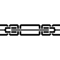 Minimalist Geometric Chain Pattern, Black on White vector