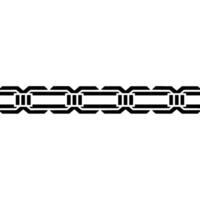 Abstract Geometric Chain Border in Black on White, Minimalist vector