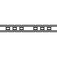 Geometric Chain Pattern in Black on White Background vector