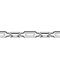 Geometric Chain Line Art on White Background vector