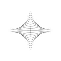 Abstract Geometric Line Art Symmetric D Form on White Background vector