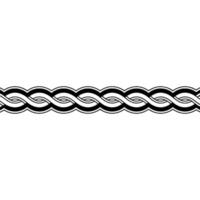 Elegant Black and White Woven Pattern Border vector