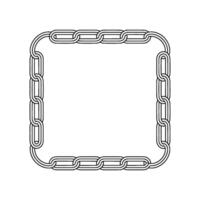 Minimalist Chain Frame Geometric Border on White vector