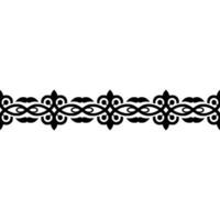 Decorative Black Scrollwork Border on Cream Background vector