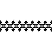 Abstract Black Border Pattern on White Background vector