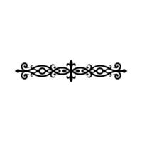 Ornate Black Scrollwork Border on White Decorative Element vector