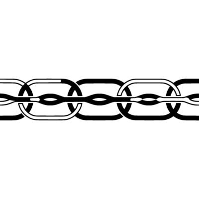 Abstract Chain Link , Minimalist Black and White,