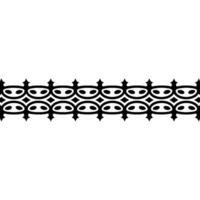 Minimalist Black Ornamental Border on Cream Background vector