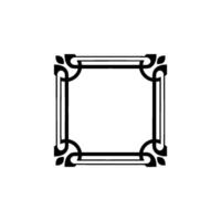Elegant Art Deco Frame on Light Gray Background vector