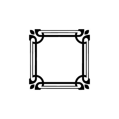 Elegant Art Deco Frame on Light Gray Background