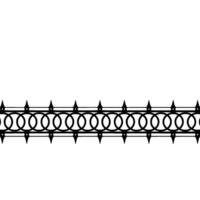 Ornate Black Ironwork Border on Neutral Background vector