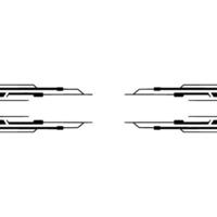 Minimalist Tech Futuristic Lines and Elements on White vector