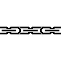 Geometric Chain Border in Black White Minimalist vector