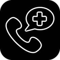 Emergency Call Button Solid Black Icon vector