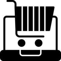 Shopping Cart Solid Black Icon vector