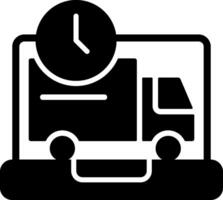 Fast Delivery Solid Black Icon vector