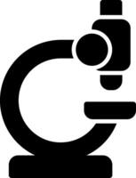 Microscope Solid Black Icon vector