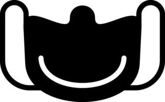 Face Mask Solid Black Icon vector