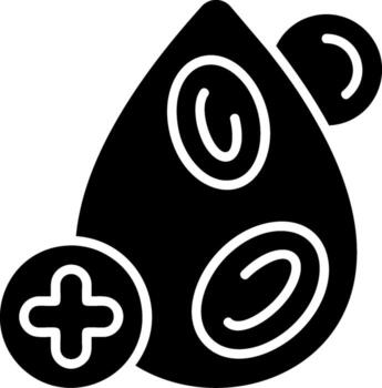 Hematology Solid Black Icon vector