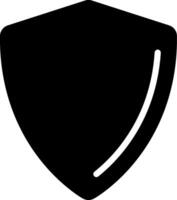 Shield Flat Solid Black Icon vector