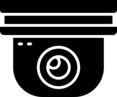 Security Camera Flat Solid Black Icon vector