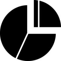 Analytics Chart Solid Black Icon vector