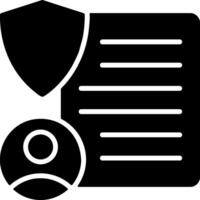 User Privacy Flat Solid Black Icon vector