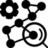 Clustering Solid Black Icon vector