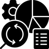 Cross Validation Solid Black Icon vector