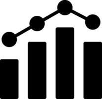 Analytics Bar Chart Solid Icon vector