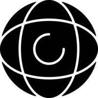 Globe Solid Black Icon vector