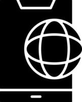 Mobile Interface Solid Black Icon vector