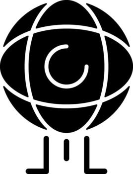 Shared Network Solid Black Icon vector