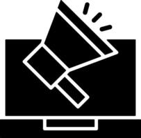 Announcement Solid Icon vector