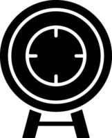 Aim Arrow Goal Solid Black Icon vector